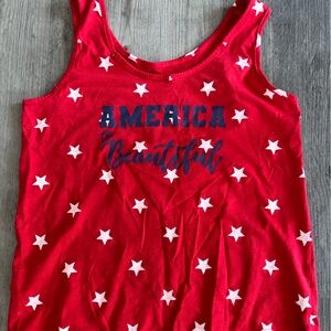 America the Beautiful Red Tank Top